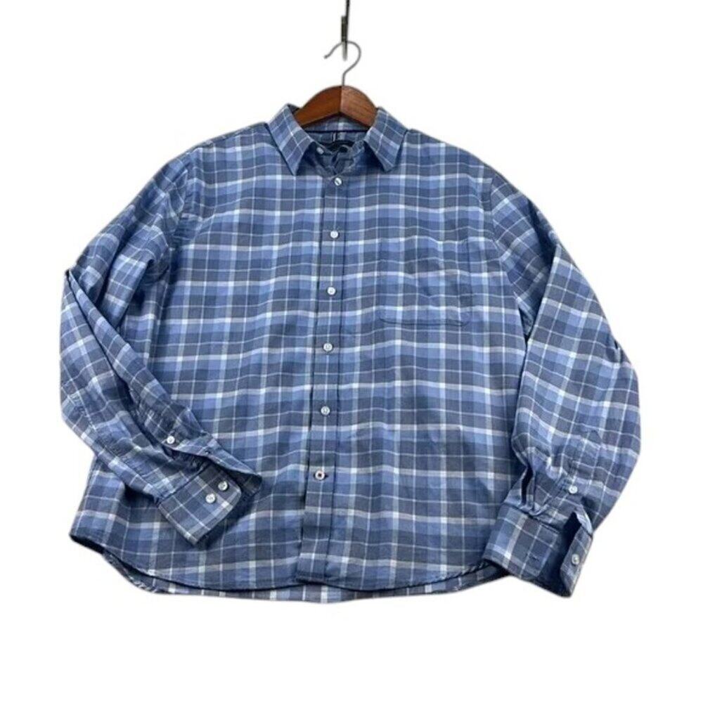 Tommy Hilfiger Shirt Blue & White Button Down Men’s L